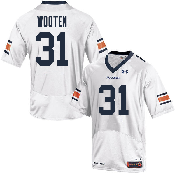 Men Auburn Tigers #31 Chandler Wooten College Football Jerseys Sale-White
